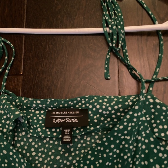 Green Polkadot Mini Dress - Picture 3 of 3